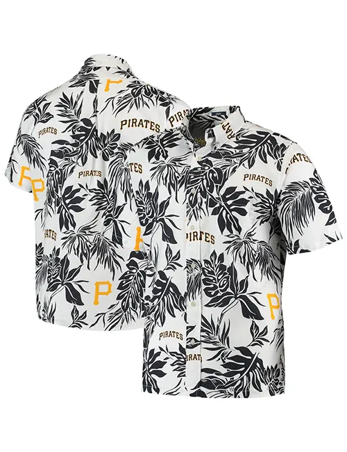 Men's Reyn Spooner White Pittsburgh Pirates Aloha Button-Down Shirt