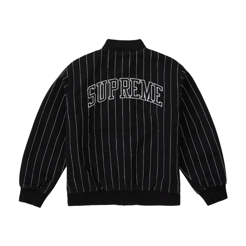 Supreme Pinstripe Varsity Jacket - William Jacket
