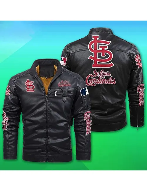 St Louis Cardinals Leather Jacket - William Jacket