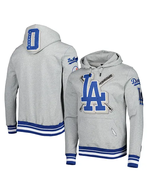 Los Angeles Dodgers Blue Crop Pocket Heritage Pullover Hoodie by Nike
