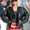 Jimmy Kimmel Live Christina Aguilera Black Leather Jacket