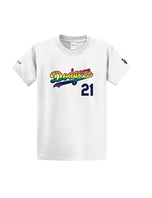 Los Angels Dodgers GAY PRIDE T Shirt LA Pride XL