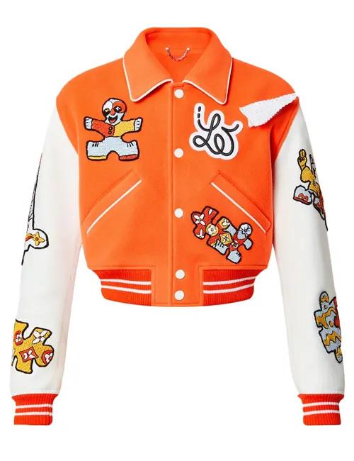Orange Louis Vuitton Varsity Jacket