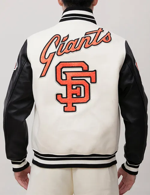 Maker of Jacket Sports Leagues Jackets MLB Black San Francisco Giants Varsity
