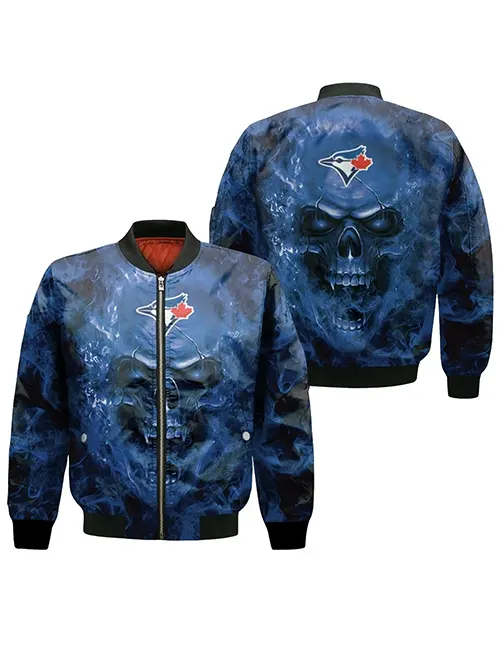 Toronto Blue Jays Skull Bomber Jacket - William Jacket