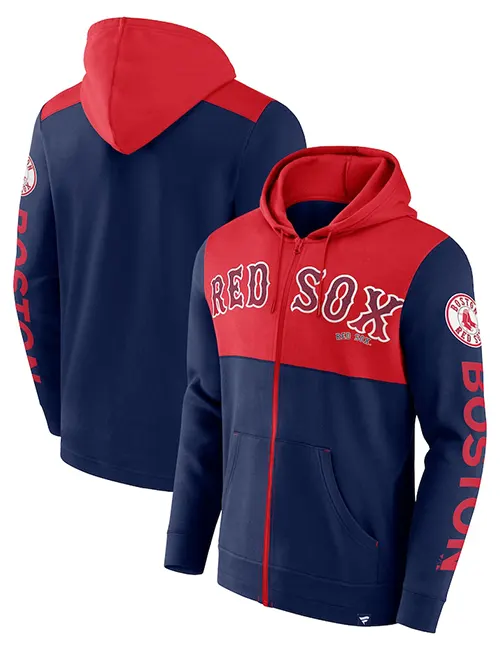 New MLB Boston Red Sox old time jersey style mid weight cotton hoodie  men's XL