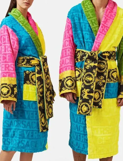Ari Haley Rich in Color Versace Bath Robe - William Jacket