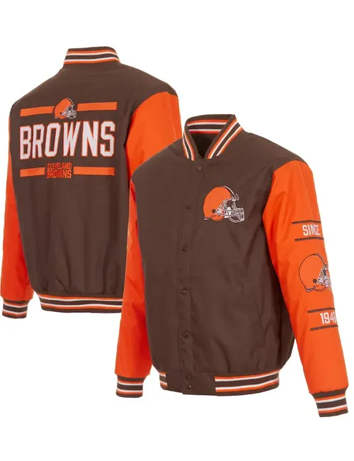 Varsity Jacket Full-Snap William Buster Jacket Cleveland Browns -