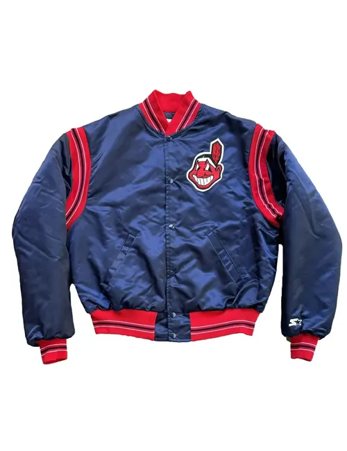 Cleveland Indians 1989 Satin Varsity Jacket - William Jacket