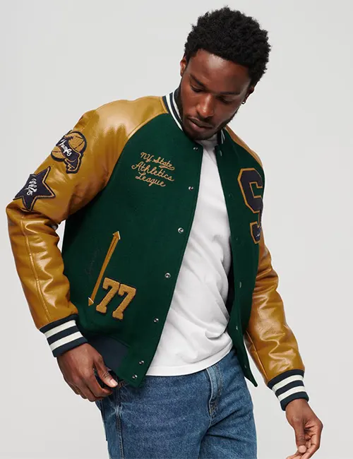 Springfield Green And Gold Varsity Jacket For Sale - William Jacket