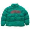 Supremely Mesh Jersey Puffer Green Jacket On Sale