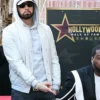 Eminem Hollywood Walk of Fame White Varsity Jacket