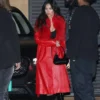 Megan Fox Red Long Coat
