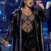 Jennifer Hudson iHeartRadio Music Awards Leather Coat