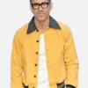 IF 2024 Ryan Reynolds Yellow Leather Jacket