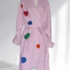 Canyon Group Confetti Kitty Chenille Pink Robe