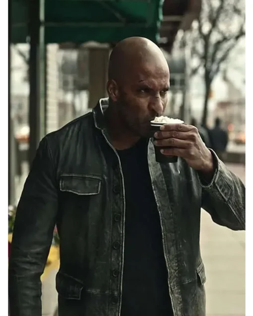 American Gods Ricky Whittle Black Jacket Front