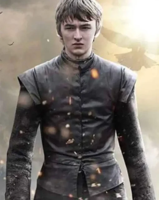 Bran Stark Game Of Thrones Black Leather Vest