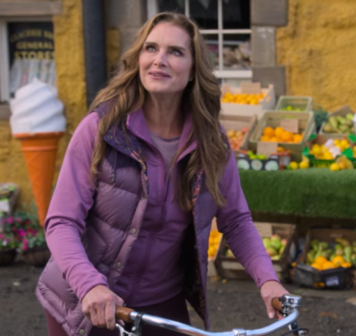 Brooke Shields A Castle For Christmas Purple Vest