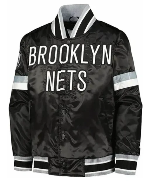 Brooklyn Nets Black Varsity Jacket