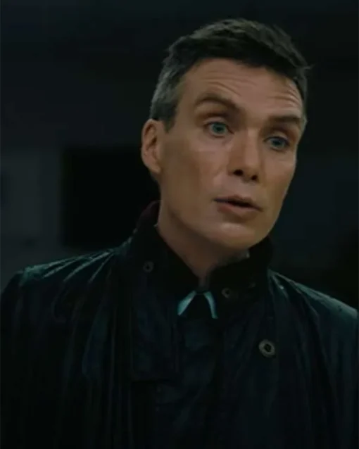 Cillian Murphy Oppenheimer Black Leather Jacket