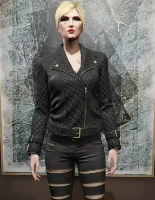 GTA 6 Female Protagonist Biker Leather Jacket