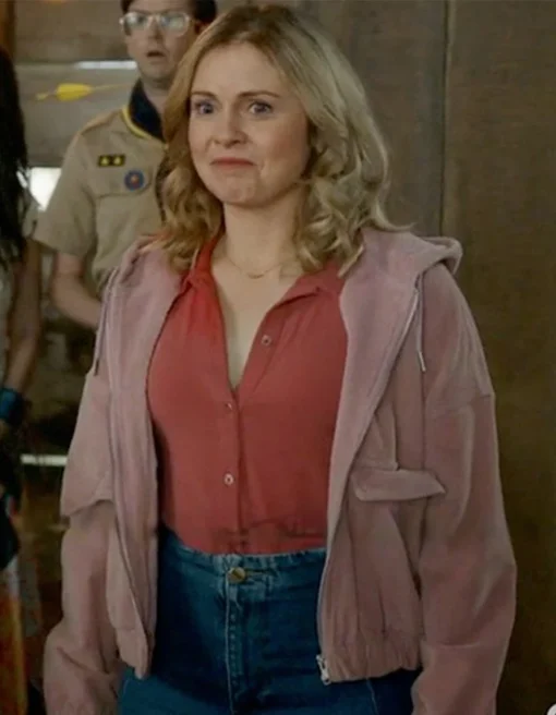 Ghosts S02 Rose McIver Pink Hooded Jacket