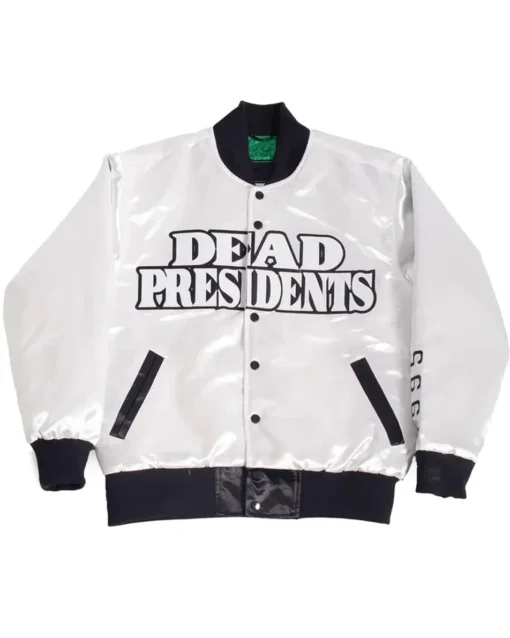 Headgear Classics Dead Presidents White Satin Jacket On Sale