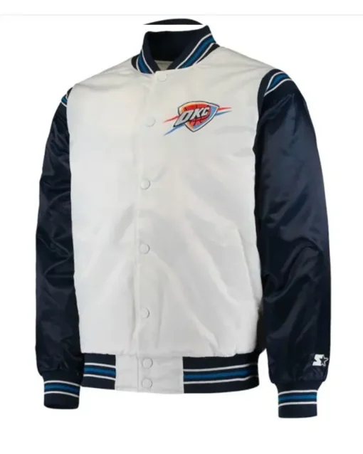 Huels Oklahoma City Thunder Satin Varsity Jacket