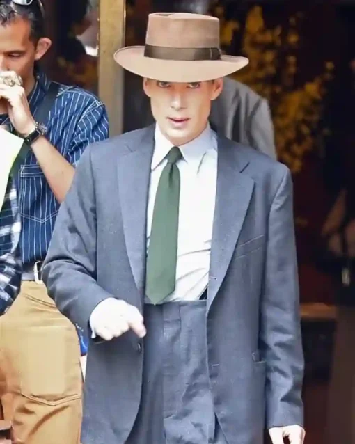 J Robert Oppenheimer Grey Suit Front Look