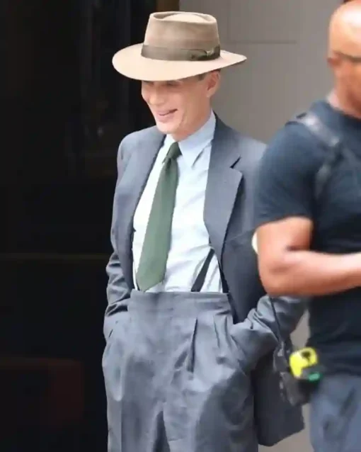 J Robert Oppenheimer Grey Suit Side Look