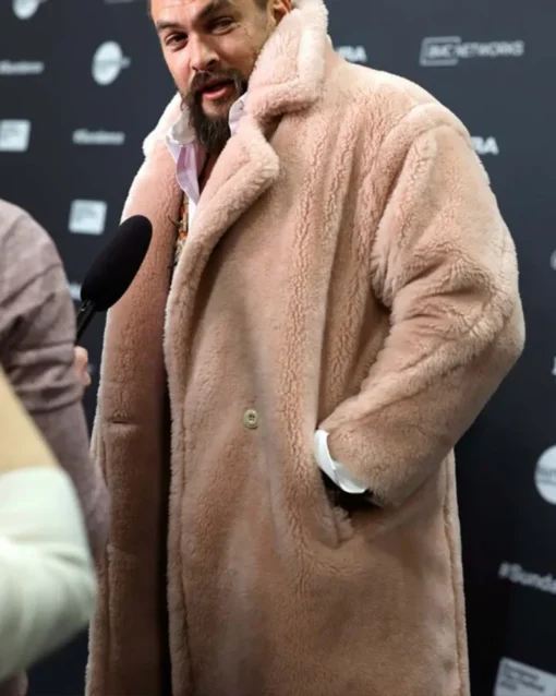 Jason Momoa Pink Fur Coat