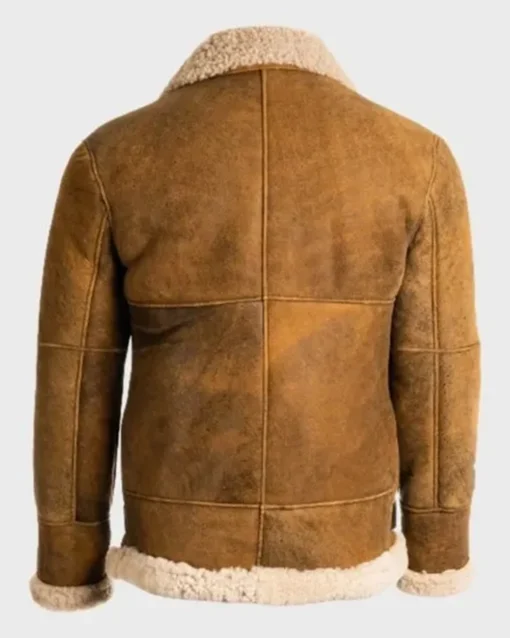 Jay Brown Sheepskin SF Leather Jacket Back