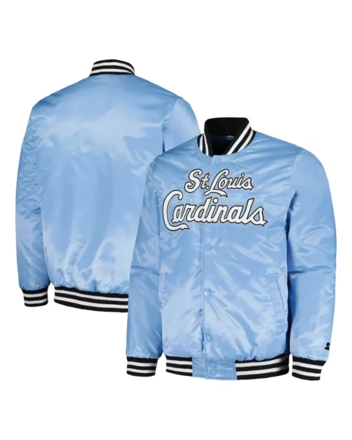 Johnson St Louis Cardinals Baby Blue Satin Jacket