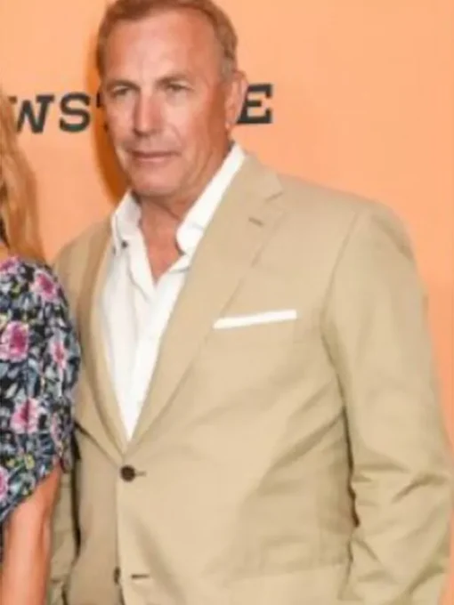 Kevin Costner Yellowstone Event John Dutton Beige Brown Suit