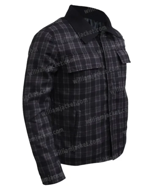 Kevin Costner Yellowstone TV Series S02 John Dutton Shirt Style Cotton Blend Plaid Jacket