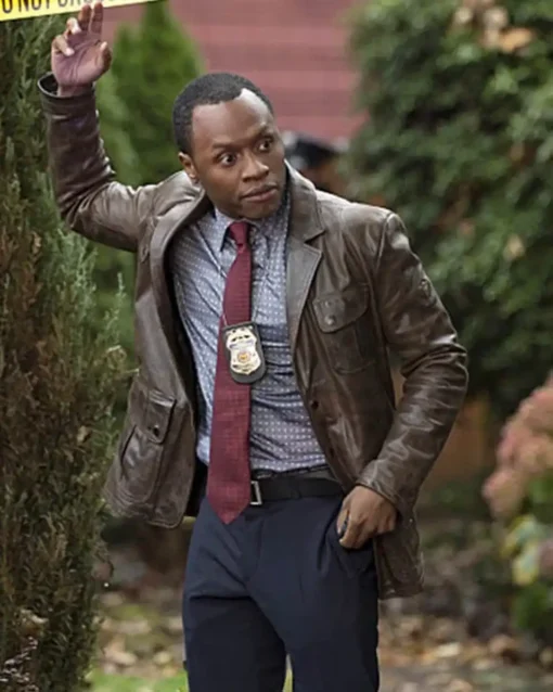 Malcolm Goodwin iZombie Brown Leather Jacket