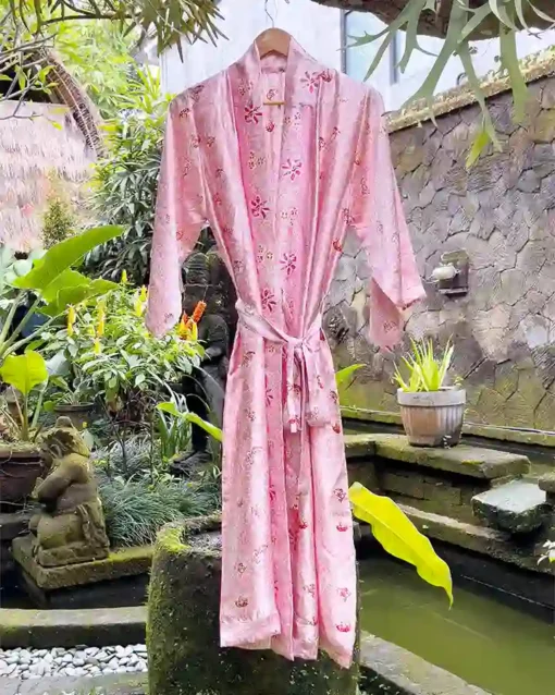 Pink Kimono Robe