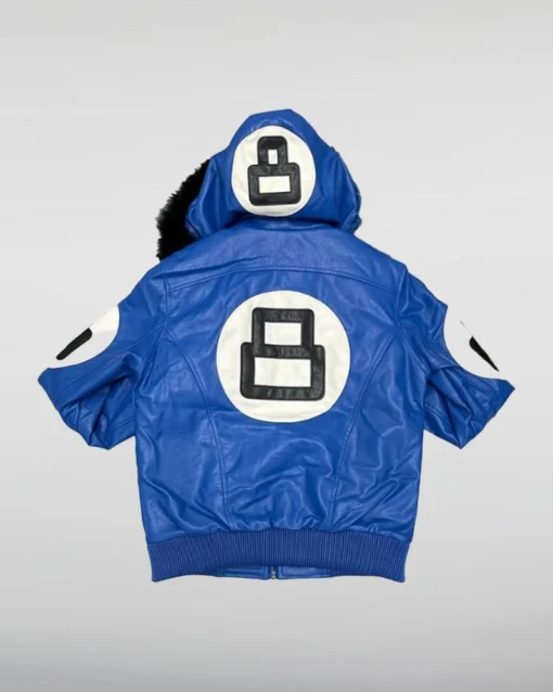 Purchase Unisex 8 Ball Multiple Colors Bomber Hooded Leather Jacket