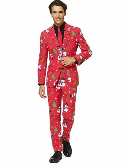 Red Snowman Christmas Suit