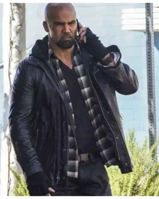 S.W.A.T. S06 Shemar Moore Black Leather Jacket