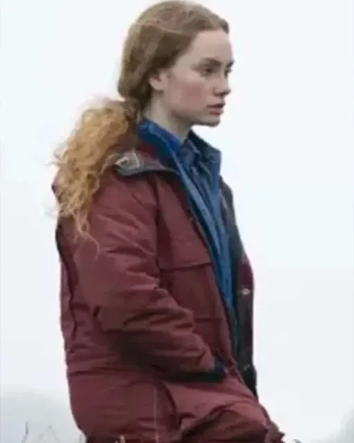 Shetland S07 Meg Pattison Maroon Hooded Jacket Side