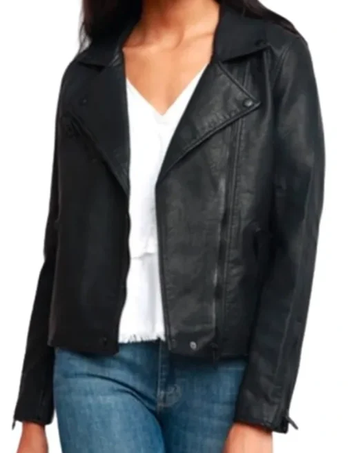 Shop Mayfair Witches S01 Alexandra Daddario Leather Jacket