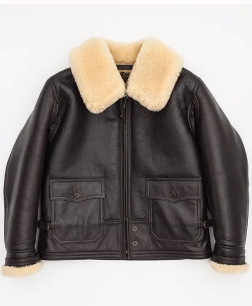 Tony Navy M-445A Brown Shearling Jacket