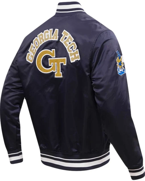 Vintage Ga Tech Letterman Jacket Back