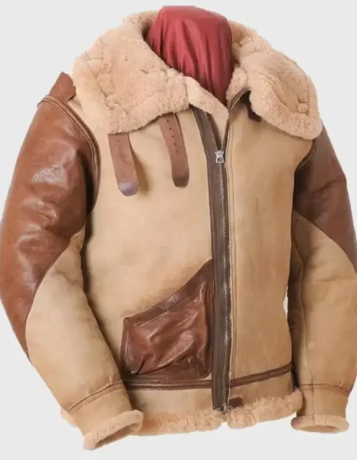 Watson Tan Flying SF Shearling Light Brown Jacket