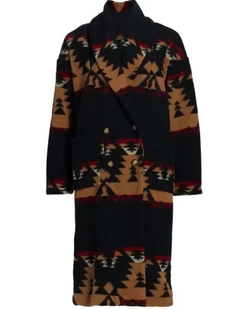 Yellowstone Beth Dutton Black Aztec Coat