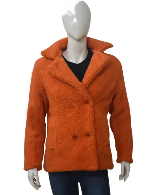 Yellowstone Beth Dutton Orange Shearling Fur Coat