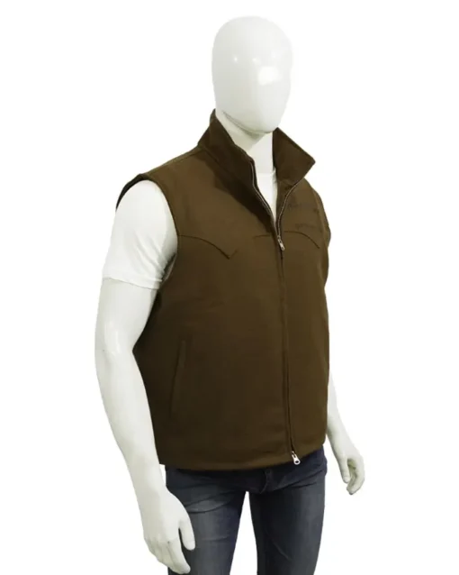 Yellowstone S03 Kevin Costner Beige Wool Vest