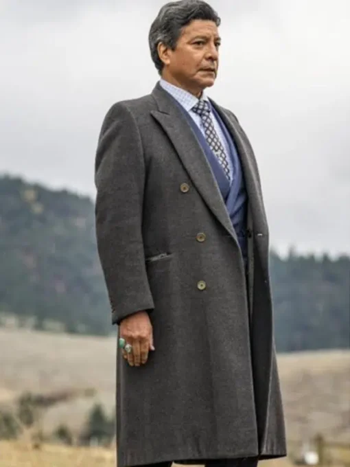 Yellowstone Thomas Rainwater Long Wool Grey Coat